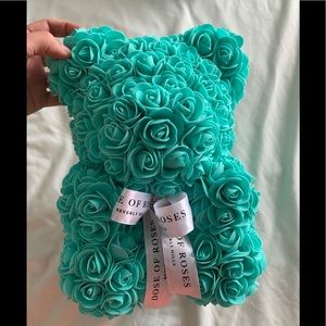 Valentine’s Day Gift, Tiffany Blue Rose Bear, size Medium